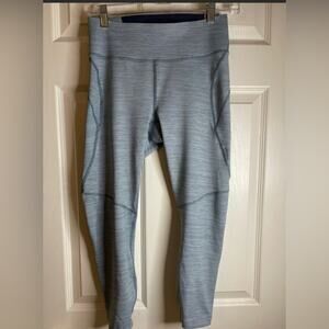 Outdoor Voices Light Green Micro Stripe Athletic Leggings size medium